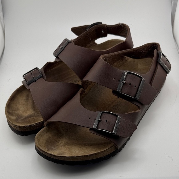 Vintage Birki’s by Birkenstock Brown Double Strap Sandals – Women’s 10 - Picture 1 of 4